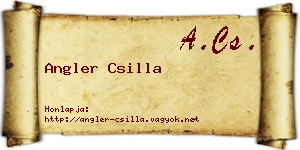 Angler Csilla névjegykártya
