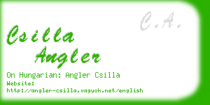 csilla angler business card